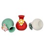 Modern Multi Ceramic (Set of 3) Vases With Holder