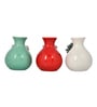 Modern Multi Ceramic (Set of 3) Vases With Holder