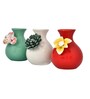 Modern Multi Ceramic (Set of 3) Vases With Holder