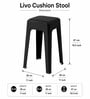 Modern Multi-Purpose Utility Livo Stool In Black Colour