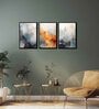 Modern Multicolour Canvas & MDF (Set of 3) Framed Art Panels