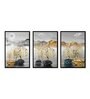 Modern Multicolour Canvas & MDF (Set of 3) Framed Art Panels