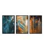 Modern Multicolour Canvas & MDF (Set of 3) Framed Art Panels