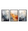 Modern Multicolour Canvas & MDF (Set of 3) Framed Art Panels