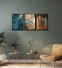 Modern Multicolour Canvas & MDF (Set of 3) Framed Art Panels