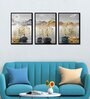 Modern Multicolour Canvas & MDF (Set of 3) Framed Art Panels