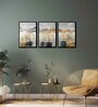 Modern Multicolour Canvas & MDF (Set of 3) Framed Art Panels