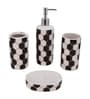 Modern Multicolour Ceramic Set of 4 Bath Accessories Set 