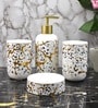 Modern Multicolour Ceramic Set of 4 Bath Accessories Set 