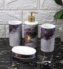 Modern Multicolour Ceramic Set of 4 Bath Accessories Set 