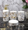 Modern Multicolour Ceramic Set of 4 Bath Accessories Set 
