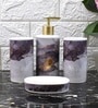 Modern Multicolour Ceramic Set of 4 Bath Accessories Set 