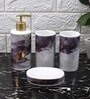 Modern Multicolour Ceramic Set of 4 Bath Accessories Set 