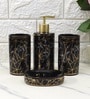 Modern Multicolour Ceramic Set of 4 Bath Accessories Set 