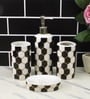 Modern Multicolour Ceramic Set of 4 Bath Accessories Set 