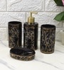 Modern Multicolour Ceramic Set of 4 Bath Accessories Set 