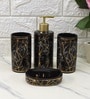 Modern Multicolour Ceramic Set of 4 Bath Accessories Set 