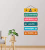 Modern Multicolour Engineered Wood Wall Hanging Quotes