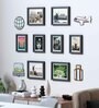Modern (Set of 8) Multicolour MDF Collage Photo Frames