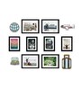 Modern (Set of 8) Multicolour MDF Collage Photo Frames