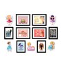 Modern (Set of 8) Multicolour MDF Collage Photo Frames