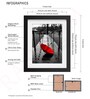 Modern (Set of 8) Multicolour MDF Collage Photo Frames