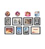 Modern (Set of 8) Multicolour MDF Collage Photo Frames