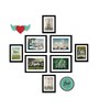 Modern (Set of 8) Multicolour MDF Collage Photo Frames