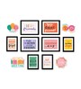 Modern (Set of 8) Multicolour MDF Collage Photo Frames