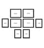 Modern (Set of 8) Multicolour MDF Collage Photo Frames