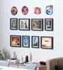 Modern (Set of 8) Multicolour MDF Collage Photo Frames