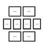 Modern (Set of 8) Multicolour MDF Collage Photo Frames