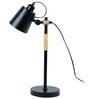 Modern Nordic Wood & Metal Study Lamp With Black Base
