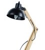 Modern Nordic Wood & Metal Study Lamp With Black Base