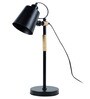 Modern Nordic Wood & Metal Study Lamp With Black Base