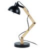 Modern Nordic Wood & Metal Study Lamp With Black Base