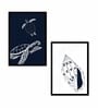 Modern Ocean Turtle & Shell Wall Art Set of 2