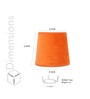 Modern Orange Velvet Solid Lampshade