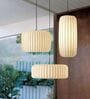 Modern Paper Pendant Lamp (Beige and White)
