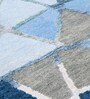 Blue Wool Geometrical 2 X 3  Feet Hand Tufted Carpet