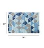 Blue Wool Geometrical 2 X 3  Feet Hand Tufted Carpet