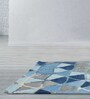 Blue Wool Geometrical 2 X 3  Feet Hand Tufted Carpet