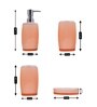 Modern Peach Acrylic Set of 4 Bath Accessories Set