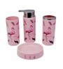 Modern Pink Acrylic Set of 6 Bath Accessories Set