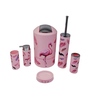 Modern Pink Acrylic Set of 6 Bath Accessories Set