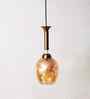 Modern Plain Amber Glass Hanging Light