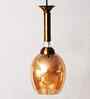 Modern Plain Amber Glass Hanging Light