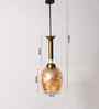 Modern Plain Amber Glass Hanging Light