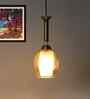 Modern Plain Amber Glass Hanging Light