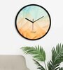 Multicolour Modern Plastic Stylish Non Ticking Silent Analog Wall Clock -12 inch